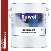Ruwol Betonverf Helderrood (RAL 3002) 5 liter