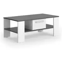 Vicco Wilmut Salontafel – 89.8 x 46.4 cm met lade Antraciet/wit