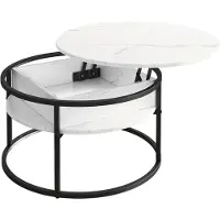 Vicco Marlo Salontafel – 77 x 77 cm Wit marmer