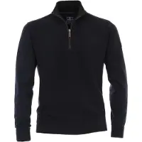 REDMOND Casual Regular Fit Half-Zip Sweater blauw, Effen