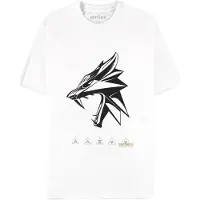 Difuzed The Witcher - Wolf Head Heren T-shirt - XL - Wit