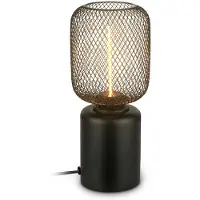Briloner Nachtkastlamp - nachtlampje Rist, zwart, Woon-/ Eetkamer, metaal, Modern, Tafellamp