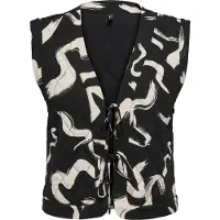 ONLY Gilet Onlnovella Quilt S/l Tie Vest Wvn 15357634 Black/yoko Dames Maat - M