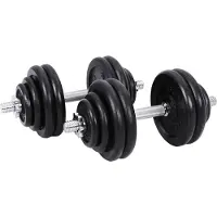 Songmics Set van 2 verstelbare dumbbells, Zwart / Stijl 2