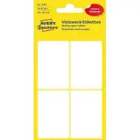 Avery Zweckform 3087 - Handmatige Etiketten 54x35mm - Permanent hechtend - Wit (24 stuks)