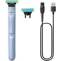 Philips First Shave - Scheerapparaat - Voor de eerste scheerbeurt - Met extra Anti-Frictie mesje - QP1324/30