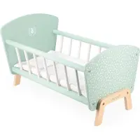 Janod - Zen - Poppenbed - Voor poppen tot 42 cm - Inclusief deken en kussen