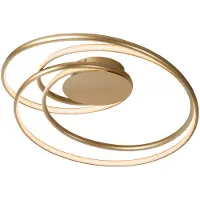 Lucide SARDANA - Plafonnière - LED Dimb. - 1x54W 2700K - Mat Goud / Messing | Premium