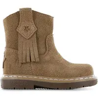 Shoesme suède enkelboots met franjes - cognac Bruin - maat 22