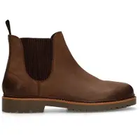 Manfield Bruine nubuck chelsea boots | Maat 46
