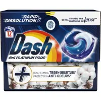 Dash 4x Wasmiddelcapsules 4in1 Platinum Pods Color 12 Stuks