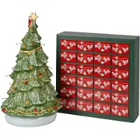 Villeroy & Boch Christmas Toys Memory adventskalender met kerstboom Groen-rood