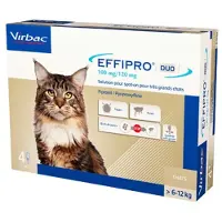 Virbac Effipro Duo Spot-on voor katten van 6 tot 12 kg 2 x 4 pipetten