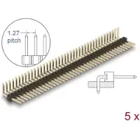 DeLOCK Pin header 40 pin, pitch 1.27 mm, 1-row, angled, 5 pieces