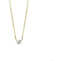 The Jewelry Collection Geelgouden Collier zirkonia 0 4016260