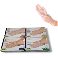 Hygonorm wegwerp handschoenen vinyl - naturel/wit- maat XL - 100 stuks - poedervrij - latex vrij!