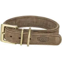 Trixie halsband hond pure leer bruin Xs-s 27-34x2,5 cm