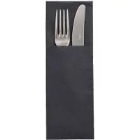 Papstar 50 Servetten "DAILY Collection" 48 cm x 30 cm wit met bestekvouw