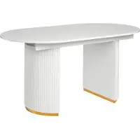 Beliani DULVERTON - Uitschuifbare eettafel - Wit - MDF