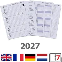 Kalpa 6206-27 210 x 144 mm A5 Dagboekbijlagen 1 Week per 2 Paginas EN DE FR NL 2027