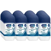 Sanex Men Active Control Anti Transpirant Deodorant Roller 50 ml - Voordeelverpakking 24 stuks