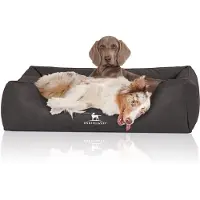 Knuffelwuff Hondenbed Scottsdale van kunstleer XL 105 x 75cm zwart