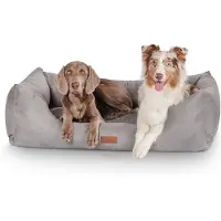 Knuffelwuff Hondenbed Dreamline van velours oversized XXXL 155 x 105cm grijs