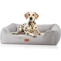 Knuffelwuff orthopedisch hondenbed met zacht konijnenbont-imitatie Schnuffelupagus XXL Grijs