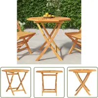 The Living Store : Opklapbare tuintafel, 85x85x76 cm, massief teakhout