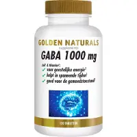 Golden naturals GABA 1000mg (120 veganistische tabletten)