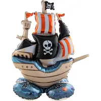 Folat Staande Folieballon - Piratenschip - 70 x 81 cm