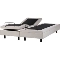 Beliani DUKE - Tweepersoonsbed - Beige - 180 x 200 cm - Polyester