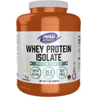 Now , Sports, Whey Protein Isolate, Creamy Vanilla, 5 lbs. (2268 g)
