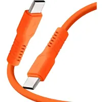 Colorum , USB-C naar USB-C Oplaadkabel 60W - 3A Data & Opladen - 1.8m, Oranje