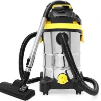 ROYAL SWISS ED-012 Aspirateur Eau & Poussière – 1200W – Cuve Inox 30L – Puissante Aspiration 18 kPa – Avec Filtre HEPA & Fonction Soufflage