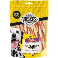 Voskes 10x Hondensnack Twists Kip - Vis 100 gr