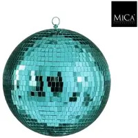 Mica Decorations Spiegelbal/Discobal groen D20cm