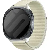 Strap-it Wave nylon bandje met klittenbandsluiting geschikt voor Samsung Galaxy Watch 9 (40/44mm) / Watch 8 (40/44mm) / 8 Classic (46mm) - sterrenlicht / starlight