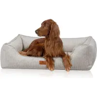 Knuffelwuff orthopedisch hondenbed van ribfluweel met handgeweven uiterlijk Nunavut XL 105 x 75cm