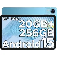 Doogee T36 -Android 15 -tablet -32 ​​GB RAM + 256 GB ROM-8800 mAh -4G LTE- Octa Core-12 inch 90 Hz-BT 5.0 -13 MP camera - FaceID - dubbele speakers-Blauw