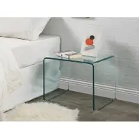 Vente-Unique.nl Nachtkastje SUZANA - Gebogen gehard glas