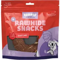 Braaaf 10x Hondensnack Donut Lam &Vis 10-12 cm 115 gr