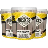 Voskes 3x Hondensnacks Emmer Vleesstrips Lam 600 gr