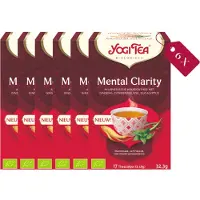 Yogi tea Mental Clarity Bio - Biologische Kruidenthee met Tulsi, Salie en Kardemom voor Mentale Helderheid en Focus - Tray van 6 Stuks