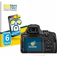 BROTECT - Screenprotector voor Nikon Coolpix P1100 - Folie Beschermfolie transparant 6 Stuks