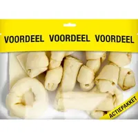 Voskes 8x Hondensnacks Blanke Kauwkluiven Mix 420 gr