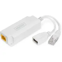 Digitus DN-95208 Gigabit PoE splitter, RJ45 / USB-A, wit