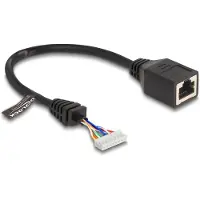 DeLOCK kabel, RJ45-connector naar schroefklemconnector 2,00 mm, 8-polig, Cat.5e, 23 cm, zwart