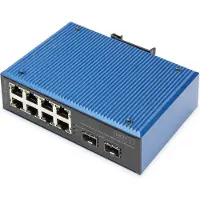 Digitus DN-651147 netwerk-switch Unmanaged Fast Ethernet (10/100) Power over Ethernet (PoE) Zwart, Blauw