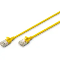 Digitus DK-1632-A-020S-Y RJ45 Netwerkkabel, patchkabel CAT 6A F/FTP 2 m Geel Kleurcodering, Afgeschermd, Meerdradig, Me